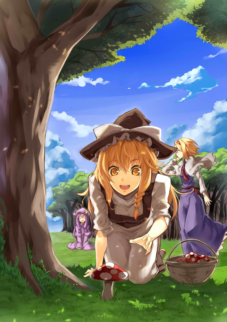 kirisame marisa, alice margatroid, and patchouli knowledge (touhou) drawn by scottie_(phantom2)