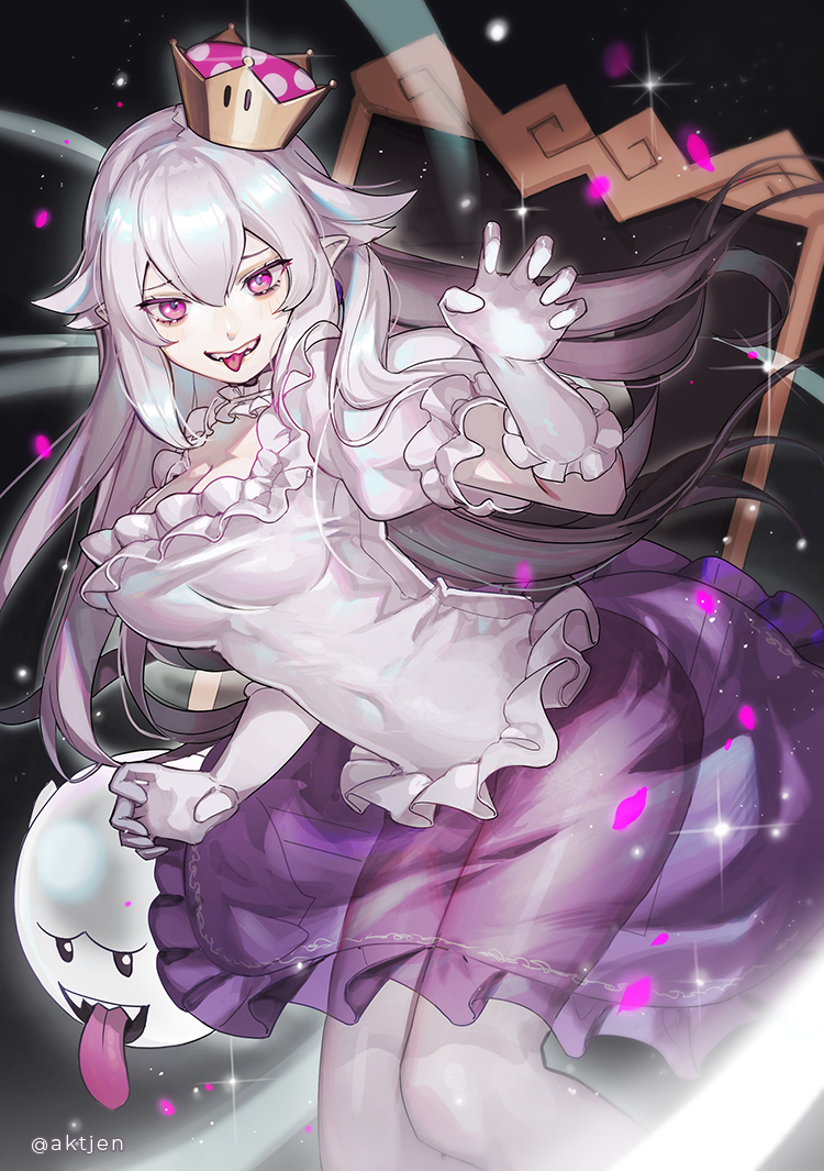 princess king boo and boo (mario and 2 more) drawn by akemihomura1122