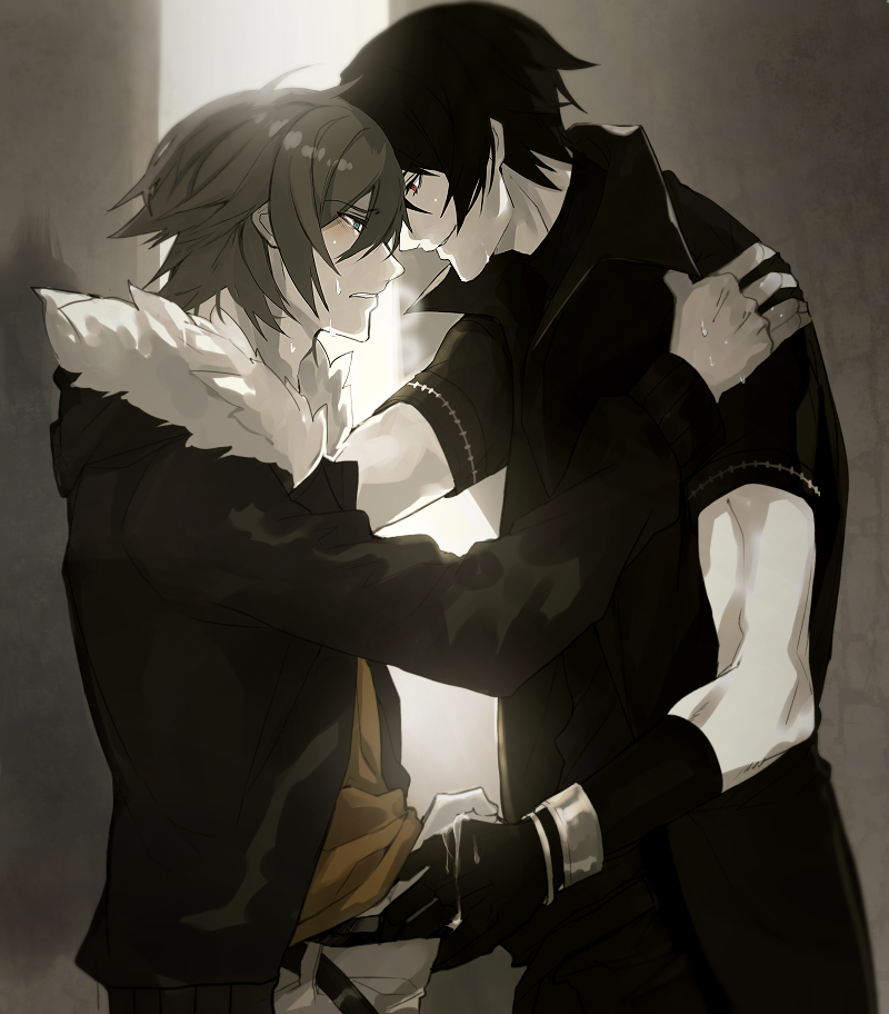 akira and shiki (togainu no chi) drawn by myosotis130