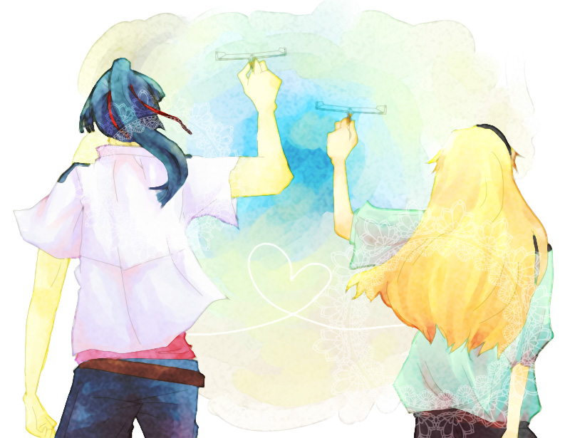 sheryl nome and saotome alto (macross and 1 more) drawn by shigatsu_usagi