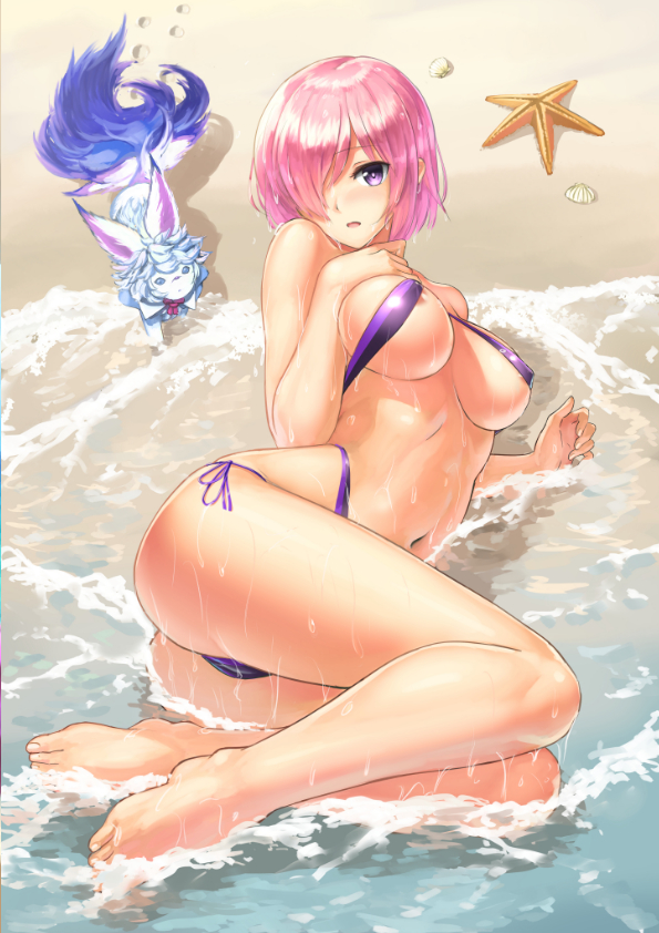 mash kyrielight and fou (fate and 1 more) drawn by ccjn