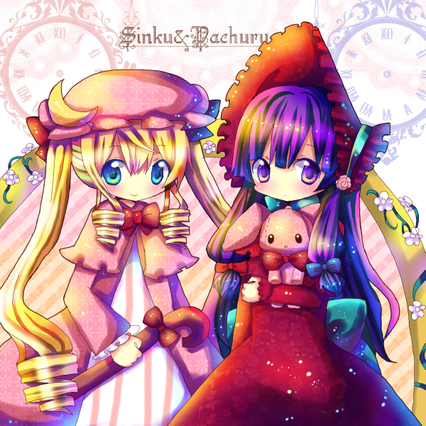 patchouli knowledge and shinku (touhou and 1 more) drawn by chocolat_(momoiro_piano)