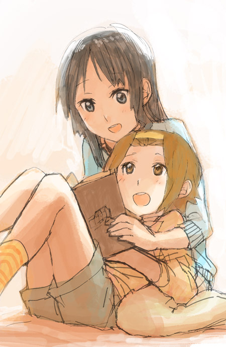 akiyama mio and tainaka ritsu (k-on!) drawn by fukutarou_(enji127)