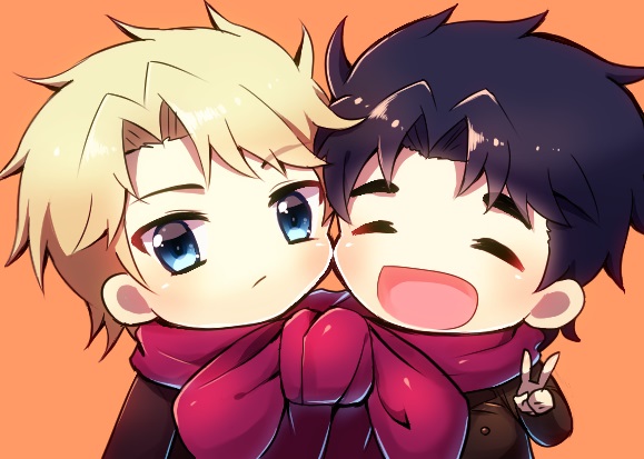 dio brando and jonathan joestar (jojo no kimyou na bouken and 1 more) drawn by kageakira_(shino1007)