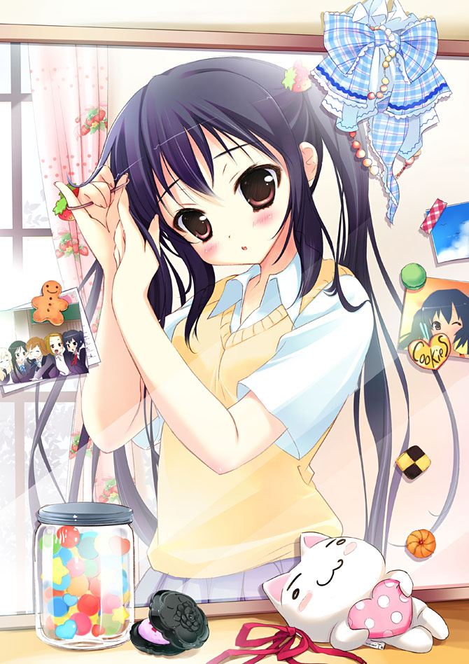 nakano azusa and inoue toro (k-on! and 1 more) drawn by mamita