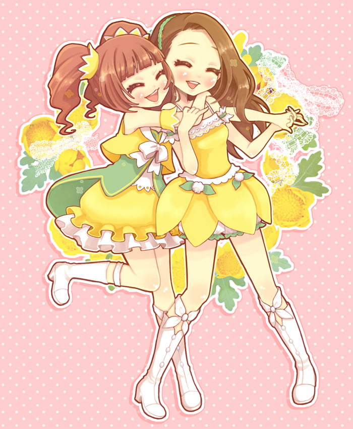 minase iori and takatsuki yayoi (idolmaster and 1 more) drawn by pinkmm