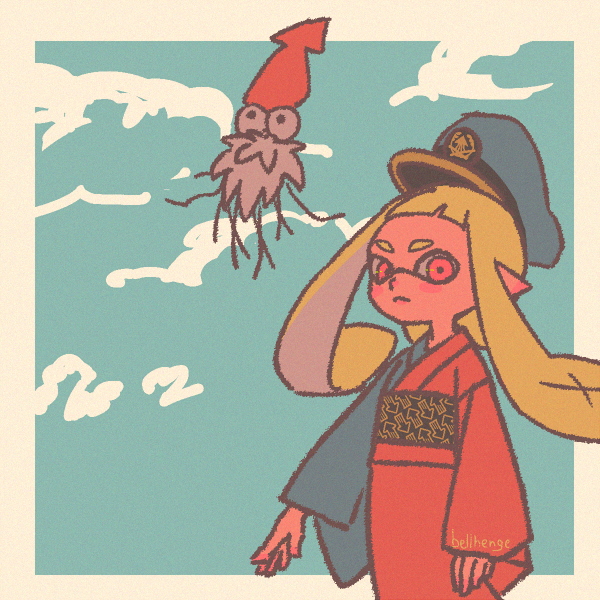 agent 3, cap'n cuttlefish, and captain 3 (splatoon and 1 more) drawn by bellhenge
