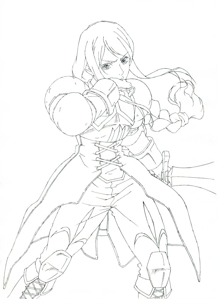 agrias oaks (final fantasy and 1 more) drawn by hand_cream