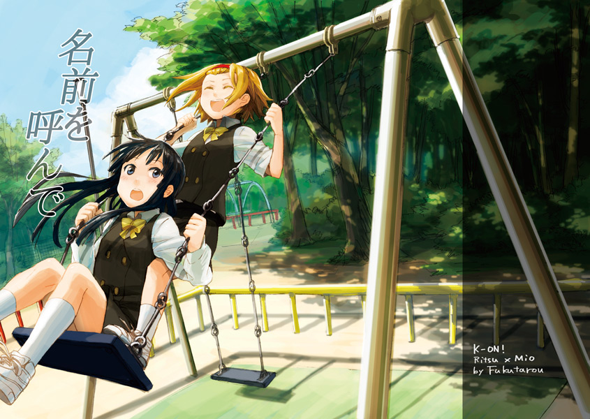 akiyama mio and tainaka ritsu (k-on!) drawn by fukutarou_(enji127)