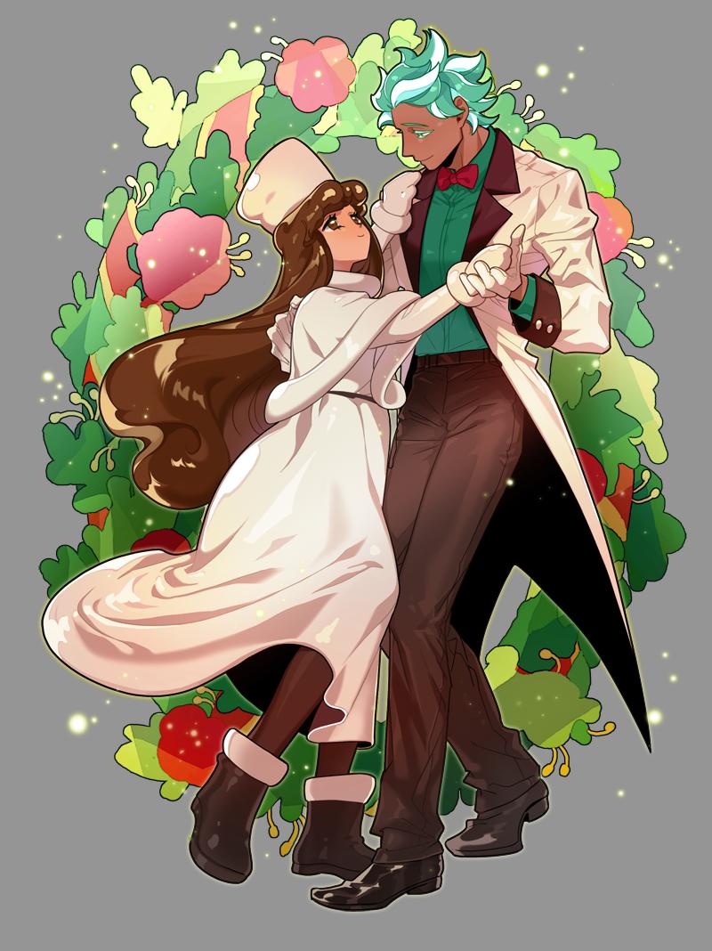 cocoa cookie and mint choco cookie (cookie run) drawn by bongbong_031