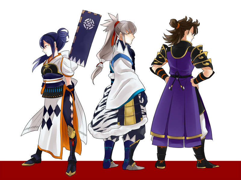 takumi, oboro, and hinata (fire emblem and 1 more) drawn by hirumae
