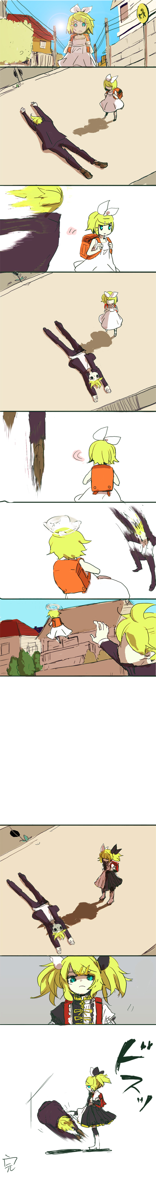 kagamine rin and kagamine len (vocaloid and 1 more) drawn by una_(mazinger)