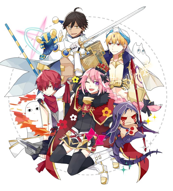 astolfo, cu chulainn, medjed, gilgamesh, ozymandias, and 4 more (fate and 2 more) drawn by gutshika