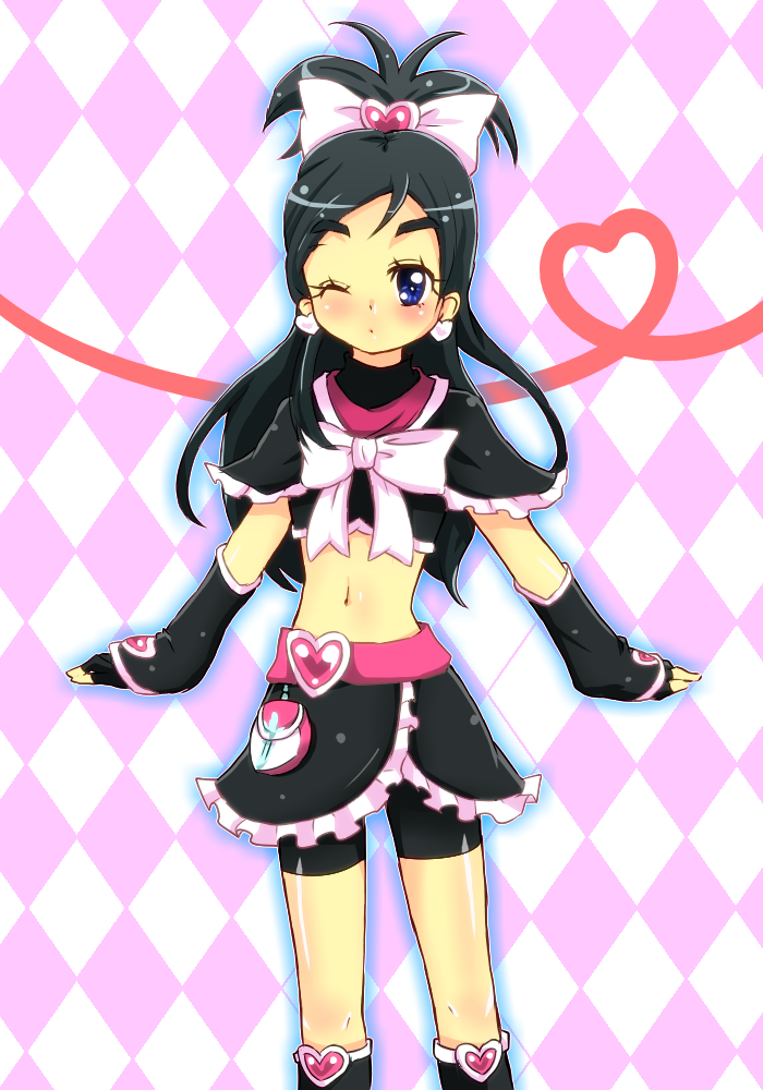 yukishiro honoka and cure black (precure and 1 more) drawn by ao_mikan