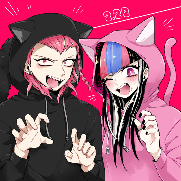 mioda ibuki and soda kazuichi (danganronpa and 1 more) drawn by shimada_(dmisx)