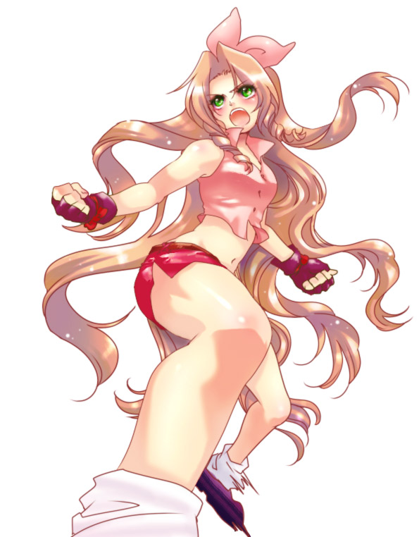 aerith gainsborough (final fantasy and 1 more) drawn by torimeiro