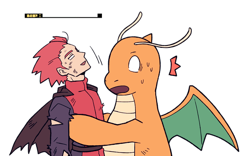 dragonite and lance (pokemon and 1 more) drawn by jaho