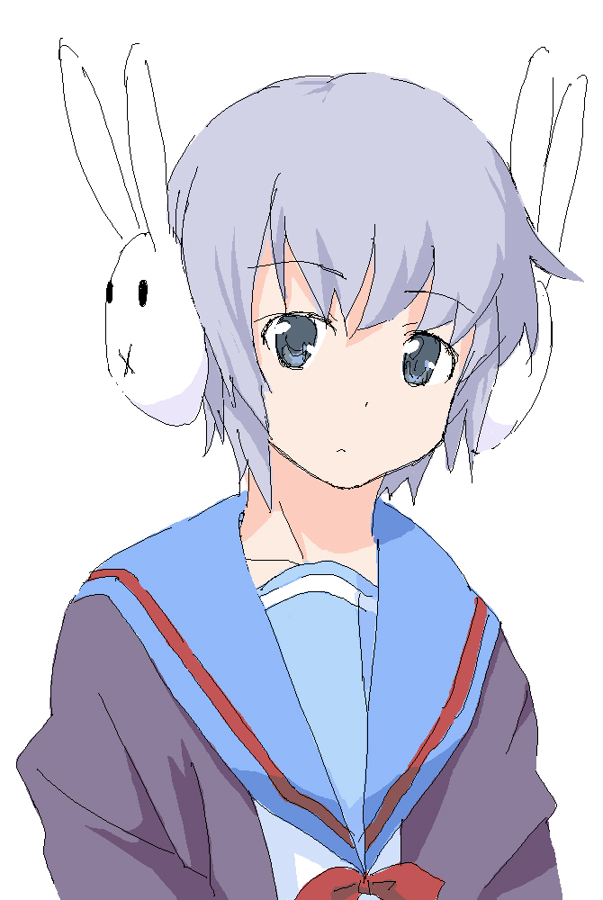 nagato yuki (suzumiya haruhi no yuuutsu and 1 more) drawn by mycomputer