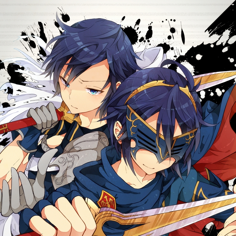 lucina, chrom, and marth (fire emblem and 1 more) drawn by tobari_(brokenxxx)