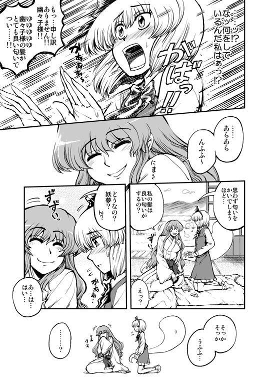 konpaku youmu and saigyouji yuyuko (touhou) drawn by miyamoto_ryuuichi