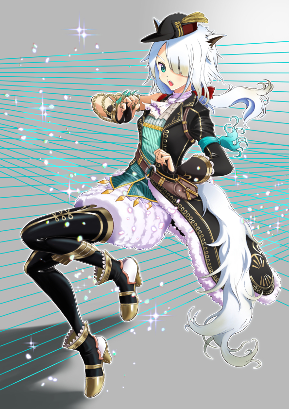 white cat and krysha pendleton (ys and 1 more) drawn by chiga_akira