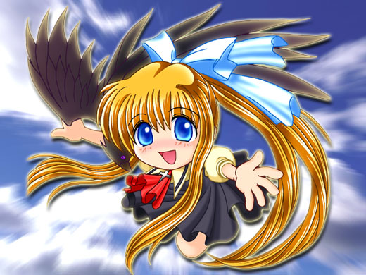 kamio misuzu and sora (air) drawn by ryukishi07