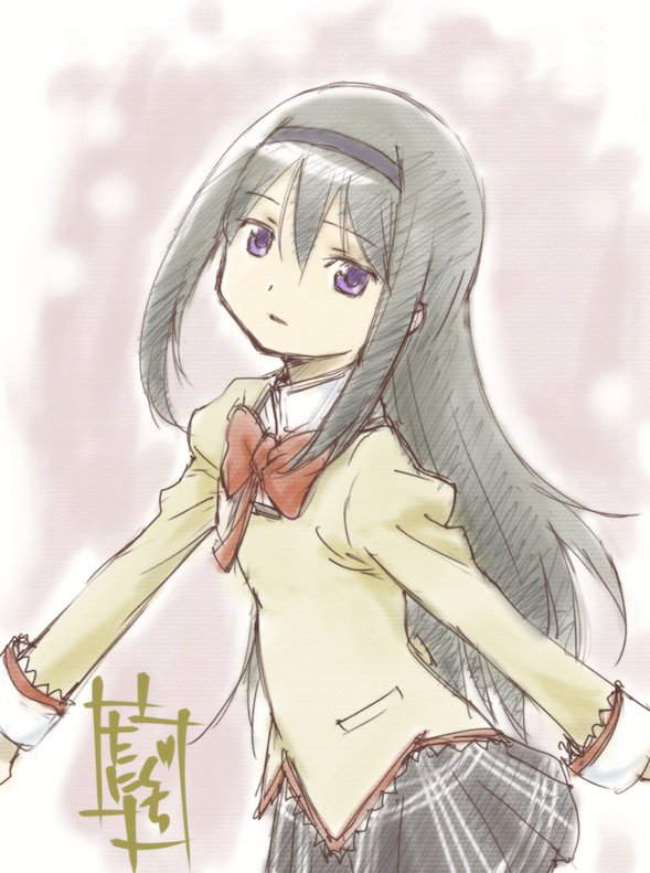 akemi homura (mahou shoujo madoka magica) drawn by taniguchi_jun'ichirou