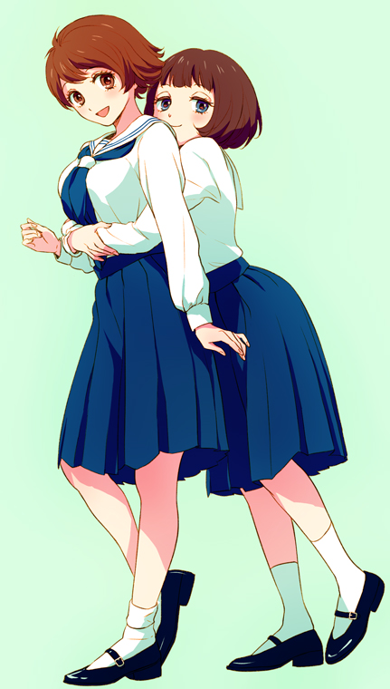neoki toroko and wato chiyoko (mitsume ga tooru and 1 more) drawn by akiyama_enma