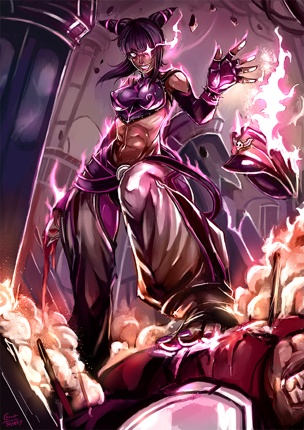 han juri and m. bison (street fighter and 1 more) drawn by kachima