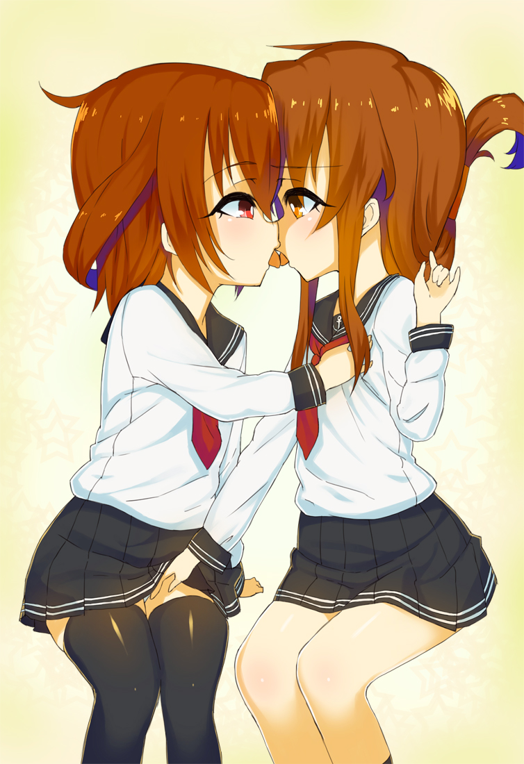 inazuma and ikazuchi (kantai collection) drawn by tear_tear0320