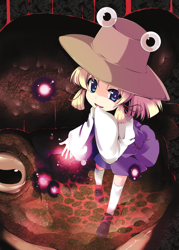 moriya suwako and pyonta (touhou) drawn by fujy