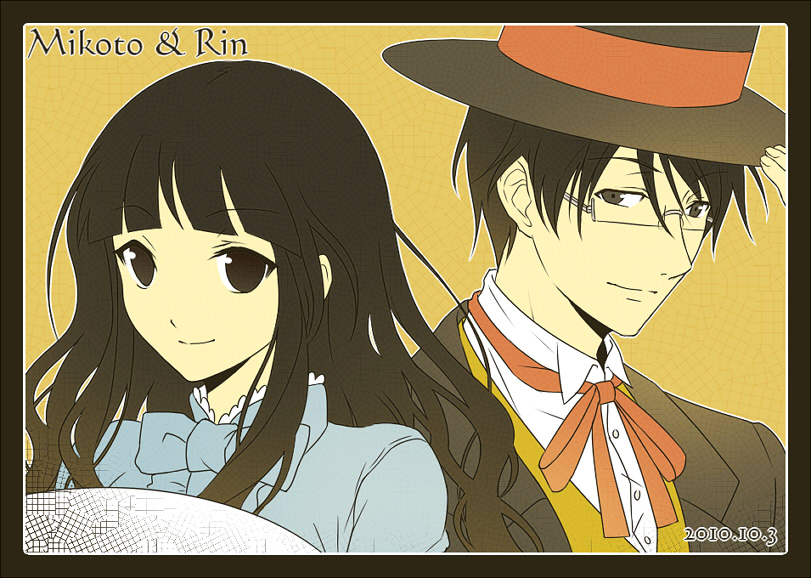 itoshiki rin and itoshiki mikoto (sayonara zetsubou sensei) drawn by milcho