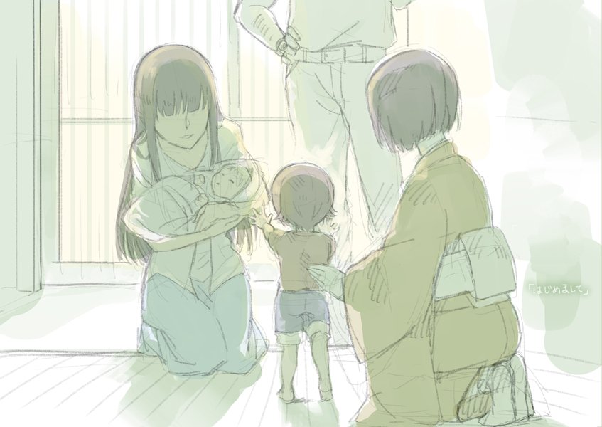 nishizumi miho, nishizumi maho, nishizumi shiho, nishizumi tsuneo, and idegami kikuyo (girls und panzer) drawn by cosmic_(crownclowncosmic)