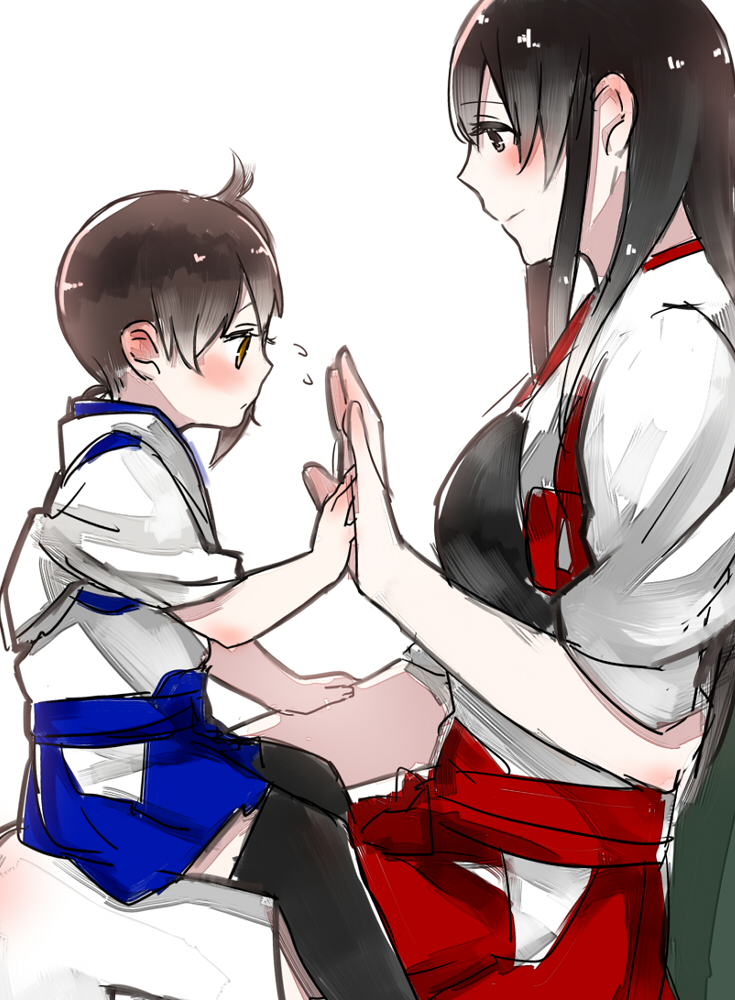 kaga and akagi (kantai collection) drawn by shuu-0208
