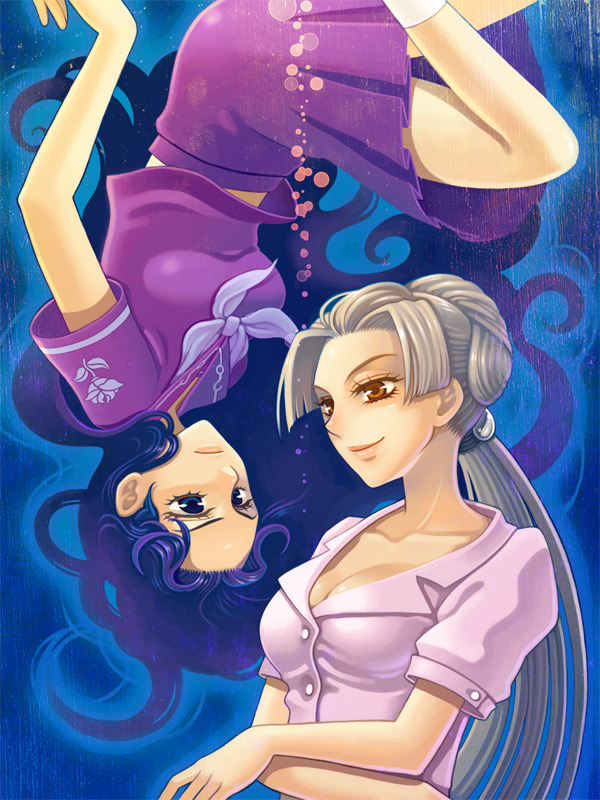 yamagishi yukako and tsuji aya (jojo no kimyou na bouken and 1 more) drawn by mami_(harem_queen's_knight)