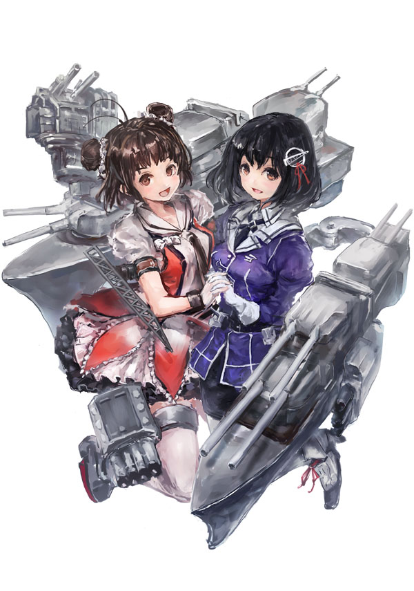 naka, haguro, naka kai ni, and haguro kai ni (kantai collection) drawn by toka_(marchlizard)