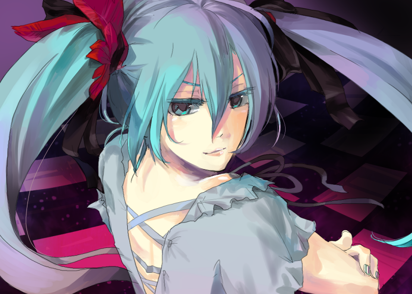 hatsune miku (vocaloid and 1 more) drawn by keipomjp