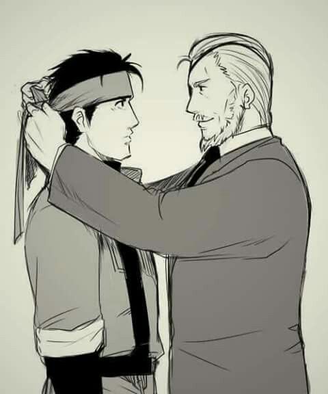 solid snake and big boss (metal gear and 1 more)
