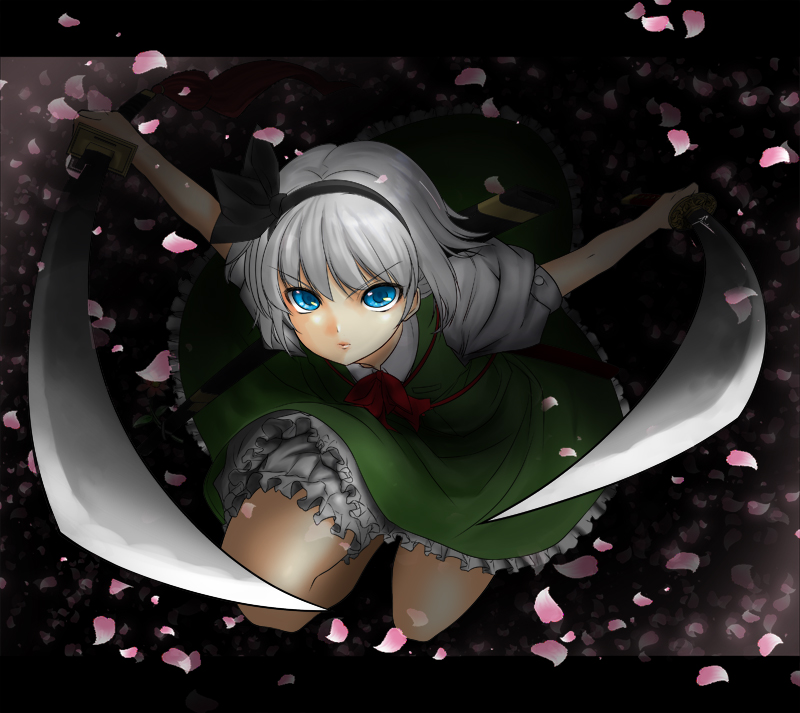 konpaku youmu (touhou) drawn by misima1029 and toron_(mino106)