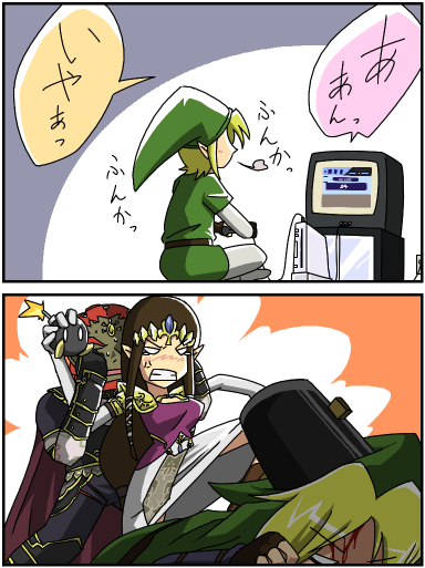 link, princess zelda, ganondorf, and bob-omb (the legend of zelda and 3 more) drawn by gari081