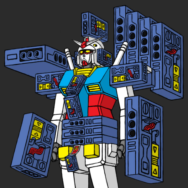 rx-78-2 gundam (gundam and 1 more) drawn by hiki_shimeriro