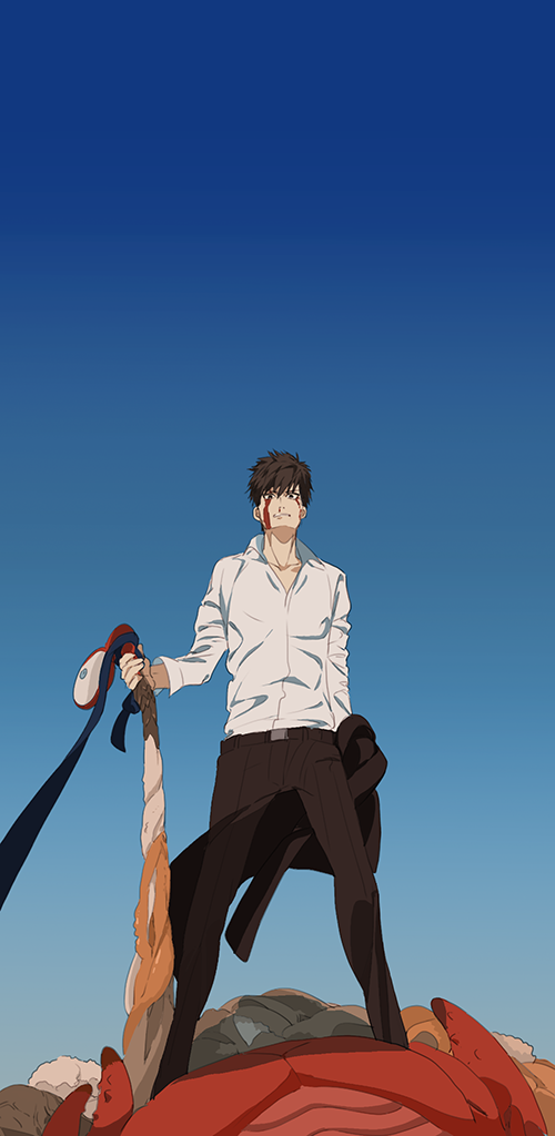 saitama and crablante (one-punch man) drawn by meshi_yori_yado