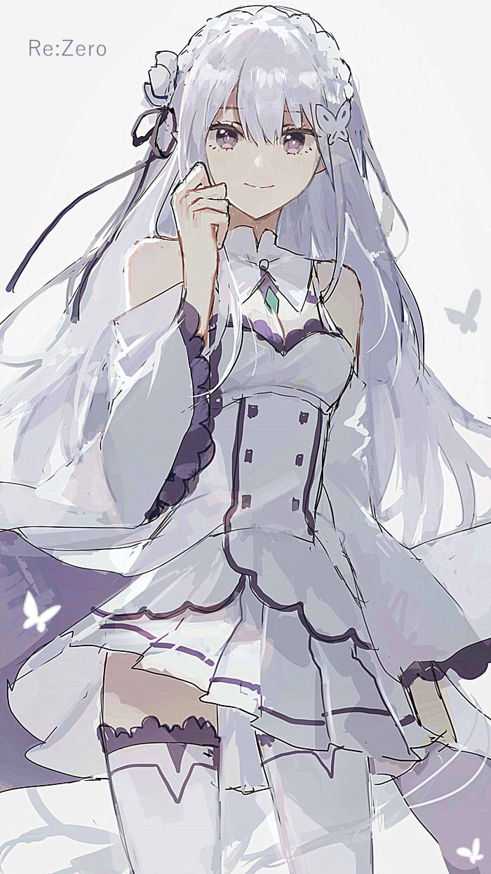 emilia (re:zero kara hajimeru isekai seikatsu) drawn by lococo:p