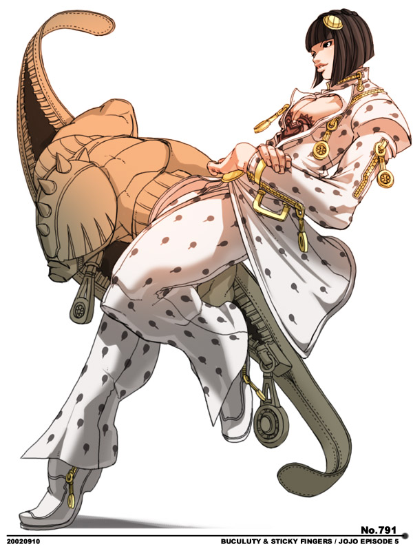 bruno bucciarati and sticky fingers (jojo no kimyou na bouken and 1 more) drawn by falcoon