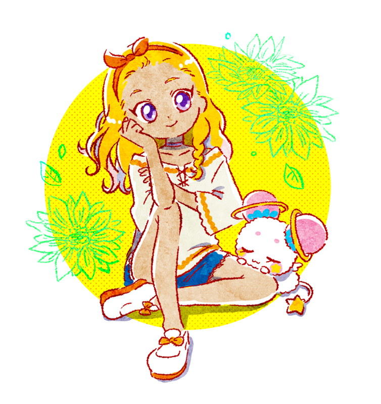 amamiya elena and fuwa (precure and 1 more) drawn by hoppetoonaka3