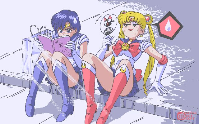 tsukino usagi, sailor moon, mizuno ami, and sailor mercury (bishoujo senshi sailor moon)