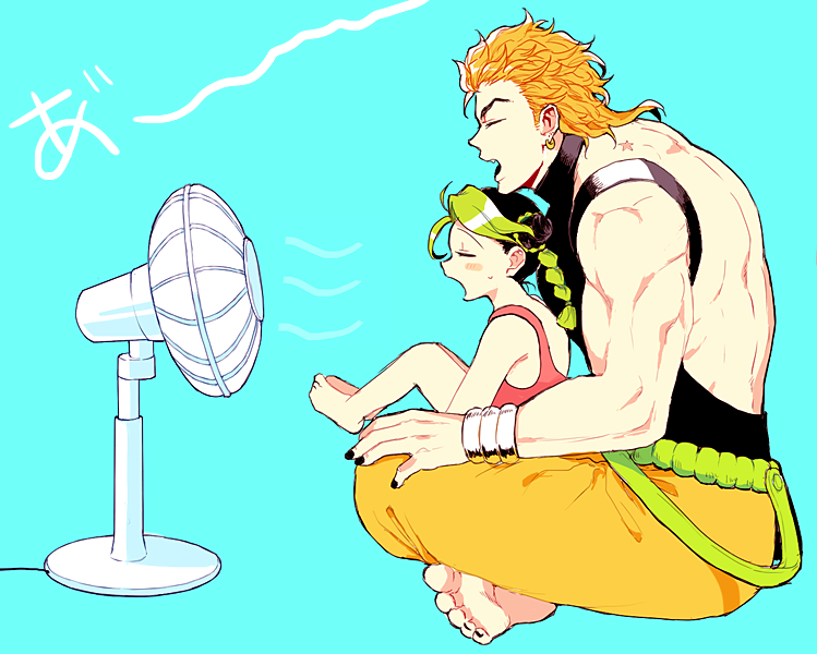 dio brando and kujo jolyne (jojo no kimyou na bouken and 2 more) drawn by hachi_(hachin0124)