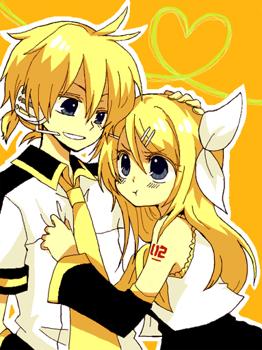 kagamine rin and kagamine len (vocaloid) drawn by anzu_(o6v6o)