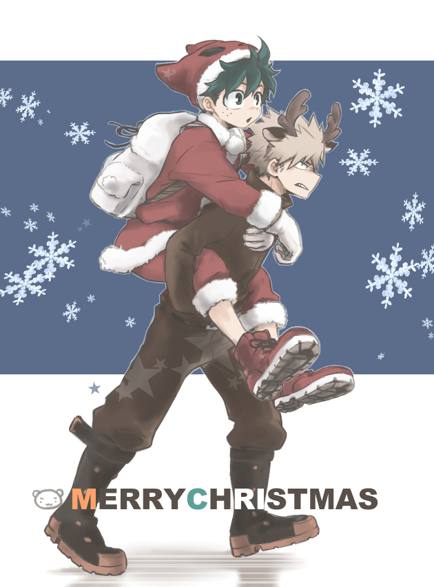 midoriya izuku and bakugou katsuki (boku no hero academia) drawn by ayata-haikyu