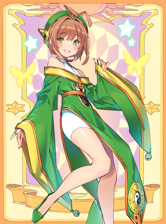 kinomoto sakura and li syaoran (cardcaptor sakura) drawn by popqn